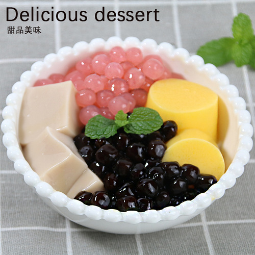 Taste of Life Quick Cook Black Pearl Milk Tea Store Commercial Ingredient Black Pearl Tapioca Powder Raw Material Hot Beverage Condiment Wholesale