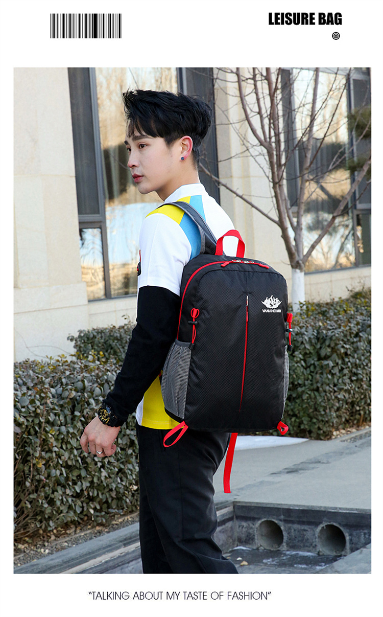 Sports Color Block Square Functional Backpack display picture 2