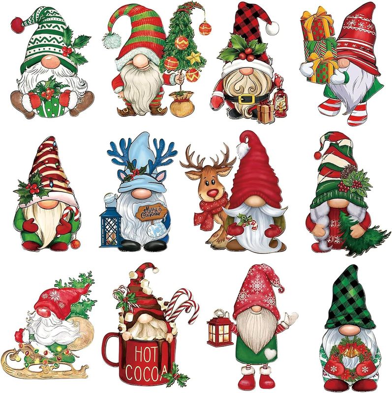 クリスマス小人木製ペンダントクリスマスツリー装飾小人老人人形吊り下げ祝日パーティー用品|undefined
