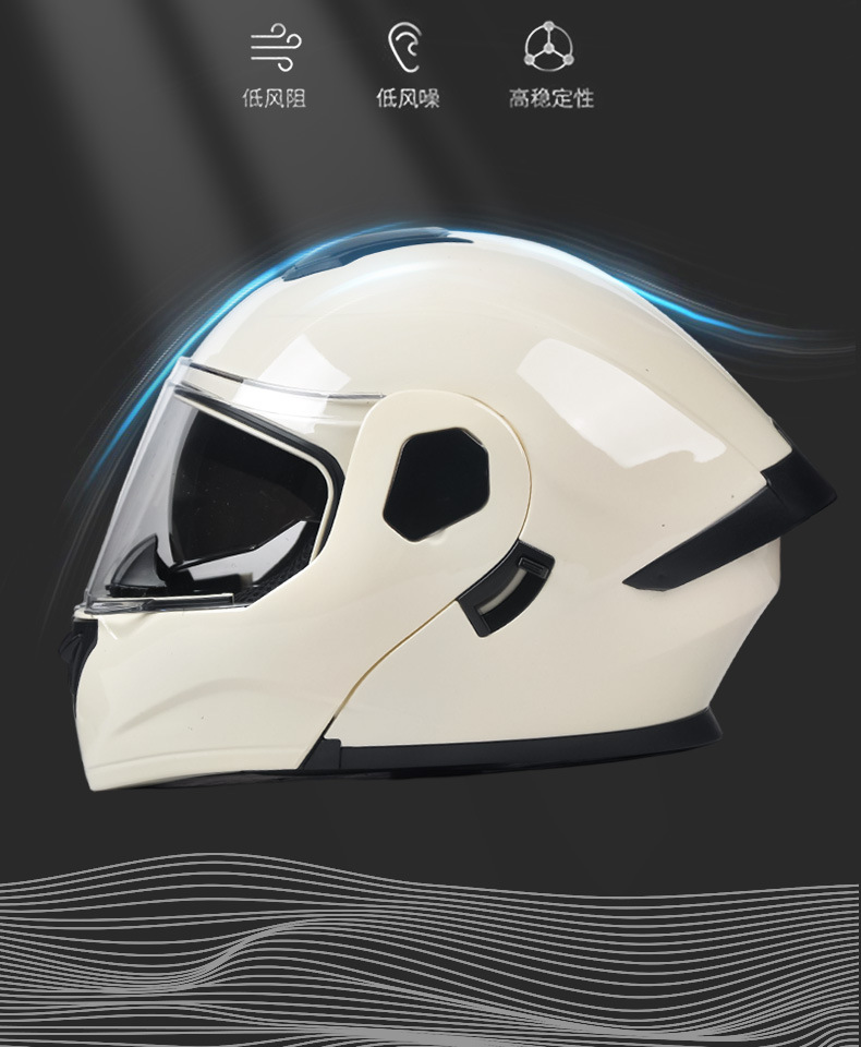 Ad Electric Motorcycle Helmet for Men and Women, All-Season Full-Face Helmet with 3C/Dot Certification, Flip-Up Helmet