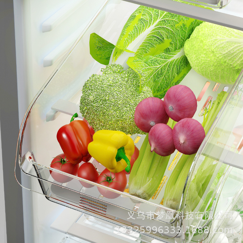 Caja de almacenamiento de refrigerador plástico de grado alimenticio, caja de frutas y huevos, cajón de cocina, artefacto de almacenamiento especial
