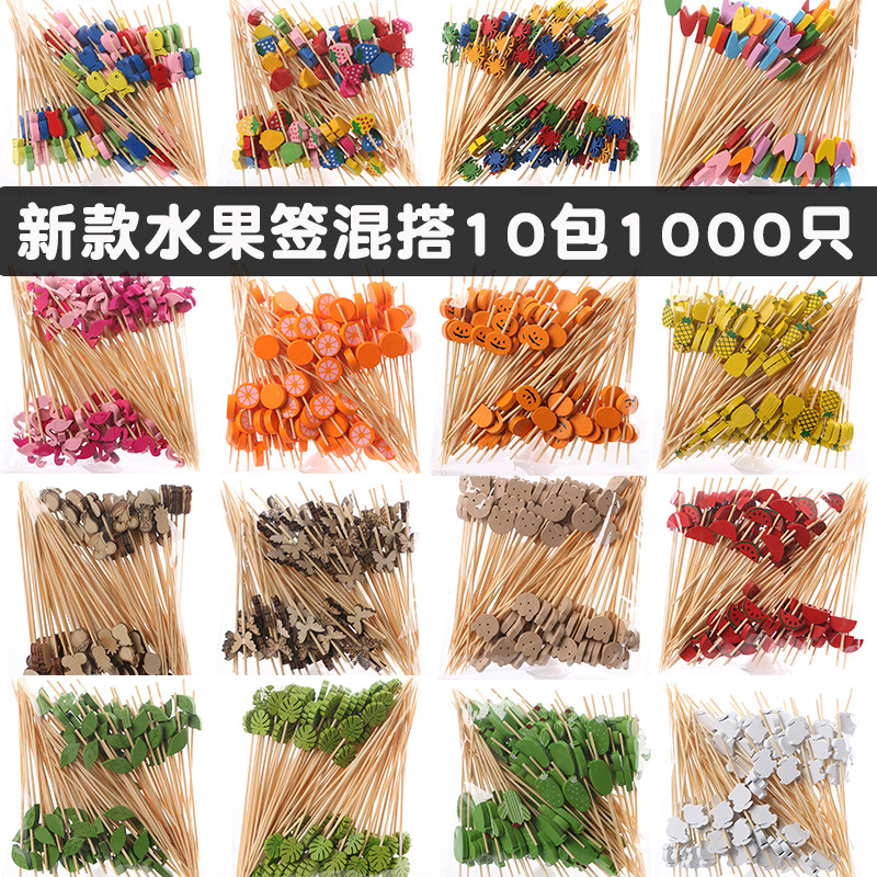 Fruit stick desechable flor stick