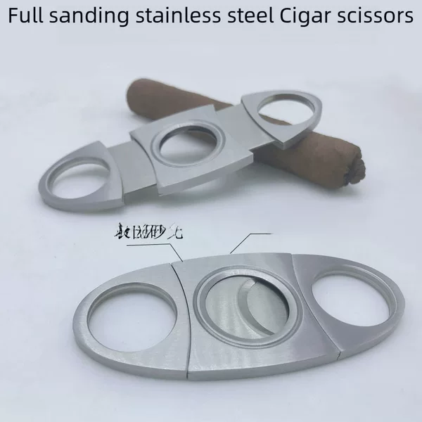 Factory direct supply optional LOGO stainless steel metal wholesale spot supply Cigar scissors cigarette scissors tools