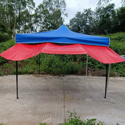 Avtomobil yan çətirləri – Folding Extension Fabric Sunshade - red-300d-encrypted-waterproof-sunscreen-durable-oxford-cloth-cloth-width-1m-length-2m-with-three-poles