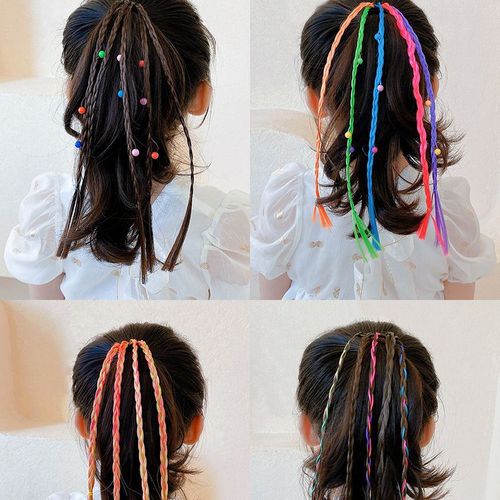 Hair accessories for girls, children, little girls, braided hair styles, princess baby hair clips, colorful braided hair ties for girls