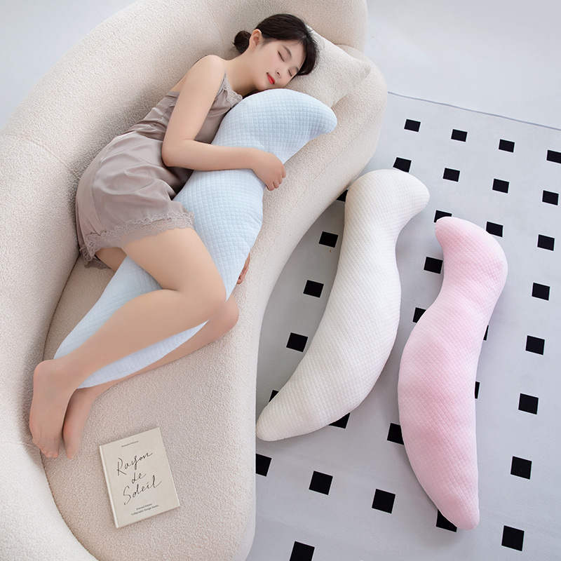 可爱清凉亲肤面料异型海马抱枕公仔毛绒玩具娃娃孕妇长条睡觉玩偶