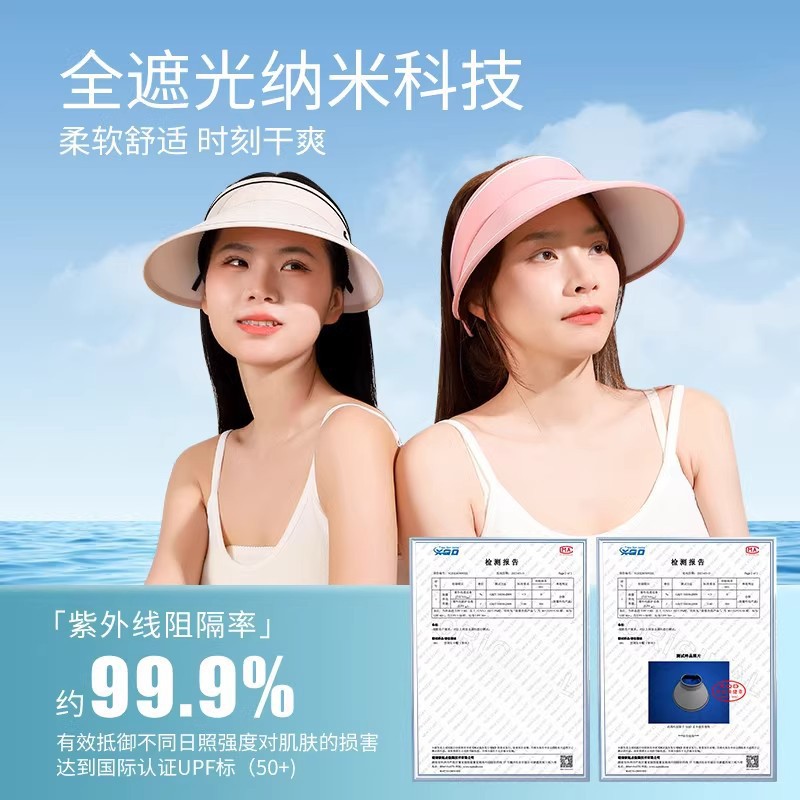 Nuevo sombrero fácil de almacenar, sombrero de verano, nuevo sombrero de sol anti-UV, sombrero vacío