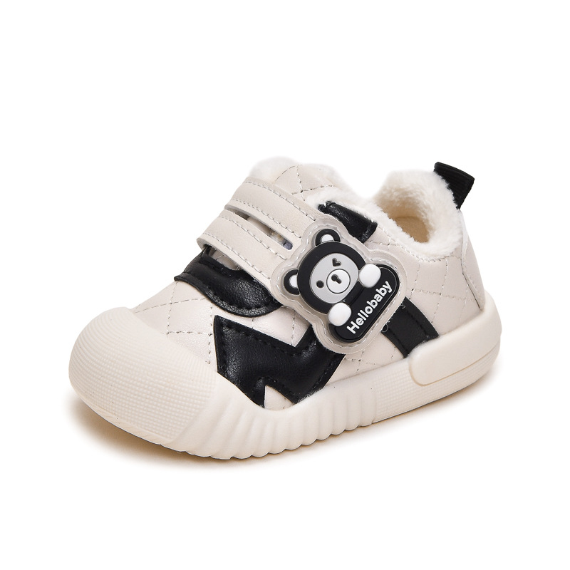 Zapatos para bebés, niños y niñas, zapatos de invierno con suela suave de lana, anti-deslizante, anti-patas, calentamiento grueso, zapatos para bebés