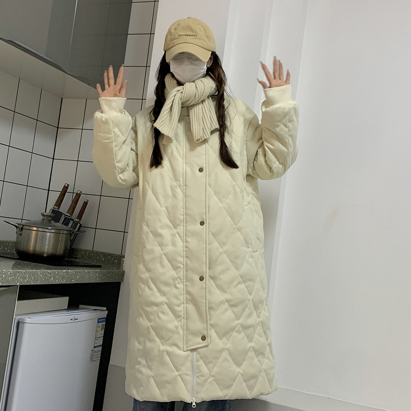 Ropa de algodón lingerie femenina suelta de estilo largo y medio 2024 nuevo delgado invierno coreano chaqueta casual pequeña image 1