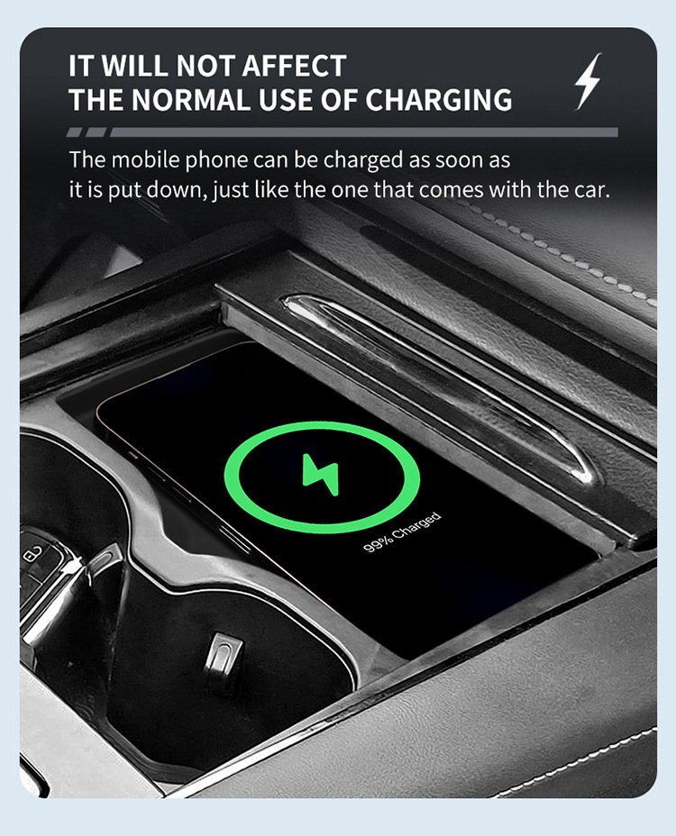Suitable for 22-25 Models of Chery Omoda C5 Central Control Wireless Charging Silicone Anti-Slip Mat Car Modification Products