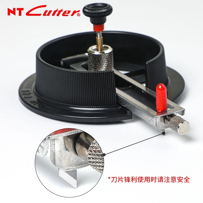 NT Cutter Ruler Circle Cutter Paper Cutting Knife Handmade Industrial Adjustable Hole Punch Gadget Circle Cutter