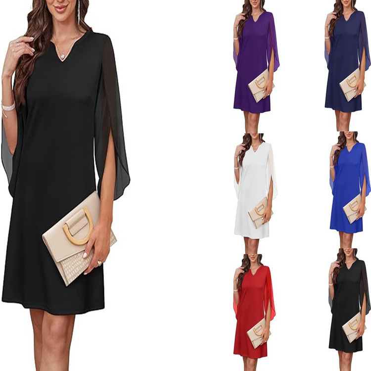 2025 Amazon Wish Independent Site Spring and Autumn New Style Women's Elegant V-Neck Tuxedo Dress for Women 2025 Amazon Wish Independent Site Spring and Autumn New Style Women's Elegant V-Neck Tuxedo Dress for Women