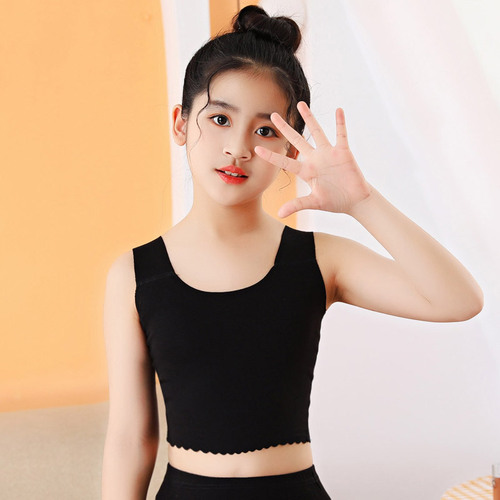 Ladies' Underwear for Girls during Puberty, Elementary and Middle School Students, Modal Cotton, Worn by Children, Bralette with Straps for Young Girls