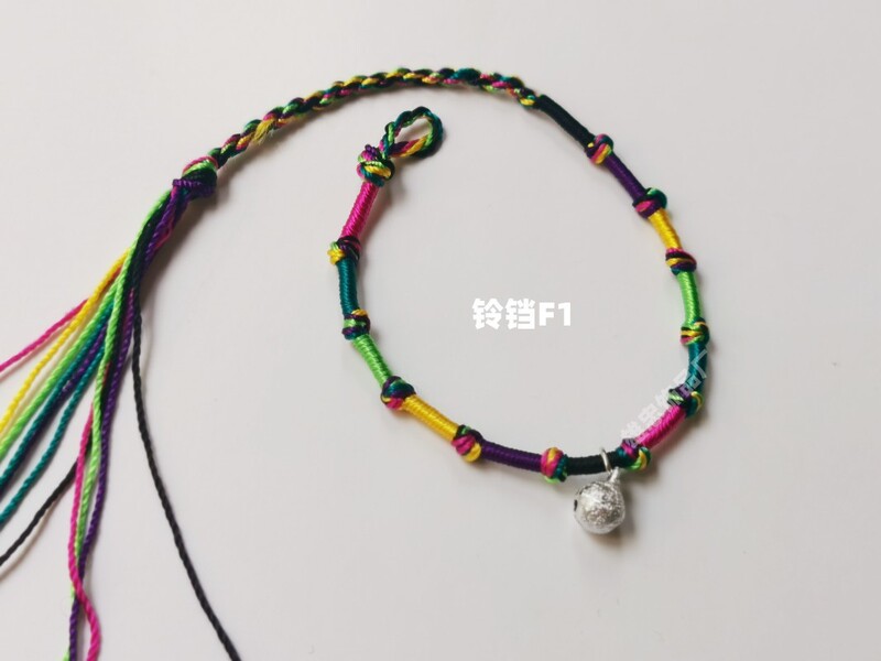 Hand-woven bell bracelet anklet Christmas jewelry children's performance hair clothes decoration dopamine bracelet