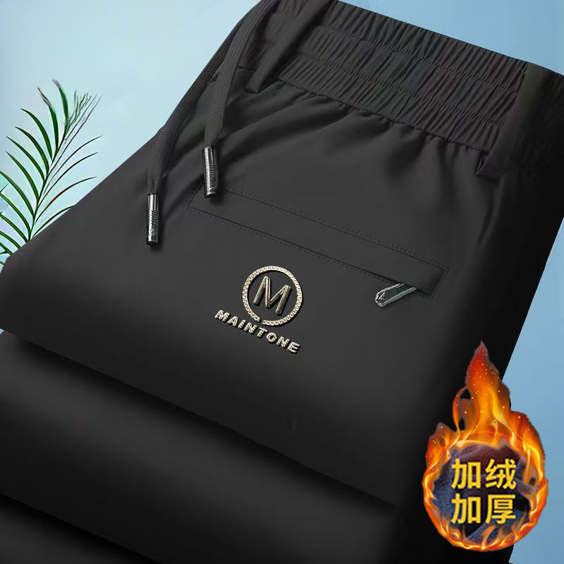 Fuente de fabricación de 2025 hombres otoño y invierno deportivo versátil nuevo calzoncillos rectos gruesos pantalones deportivos de tendencia