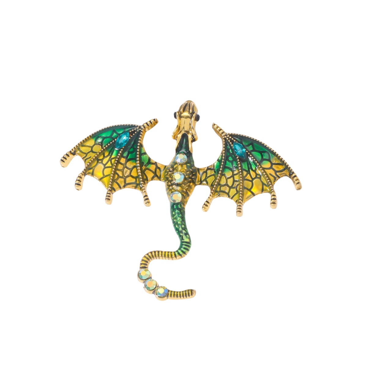 Cross-border nuevo retro goteo aceite de dibujos animados flying dragon broche de los hombres traje personalizado abrigo accesorios pin joyería al por mayor