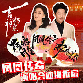 凤凰传奇演唱会应援团扇定制偶像广告扇子定制文字图片可定制logo
