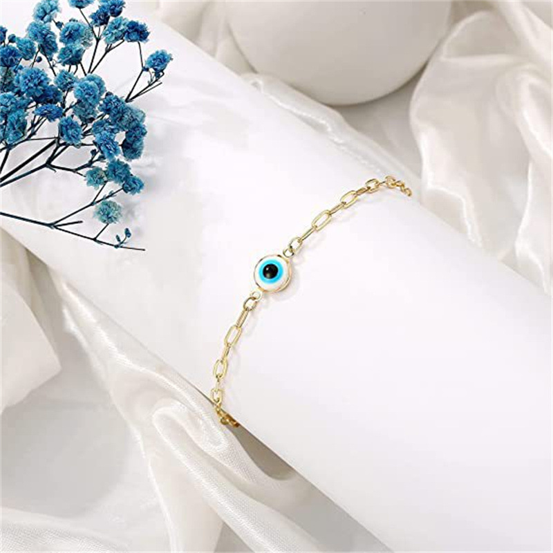Devil's Eye Pattern Simple Style Devil's Eye 304 Stainless Steel Bracelets In Bulk
