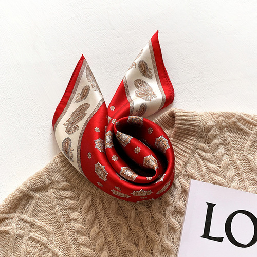 Silk scarf small square scarf for women wholesale Korean professional temperament small scarf spring and autumn new mulberry silk scarf for women