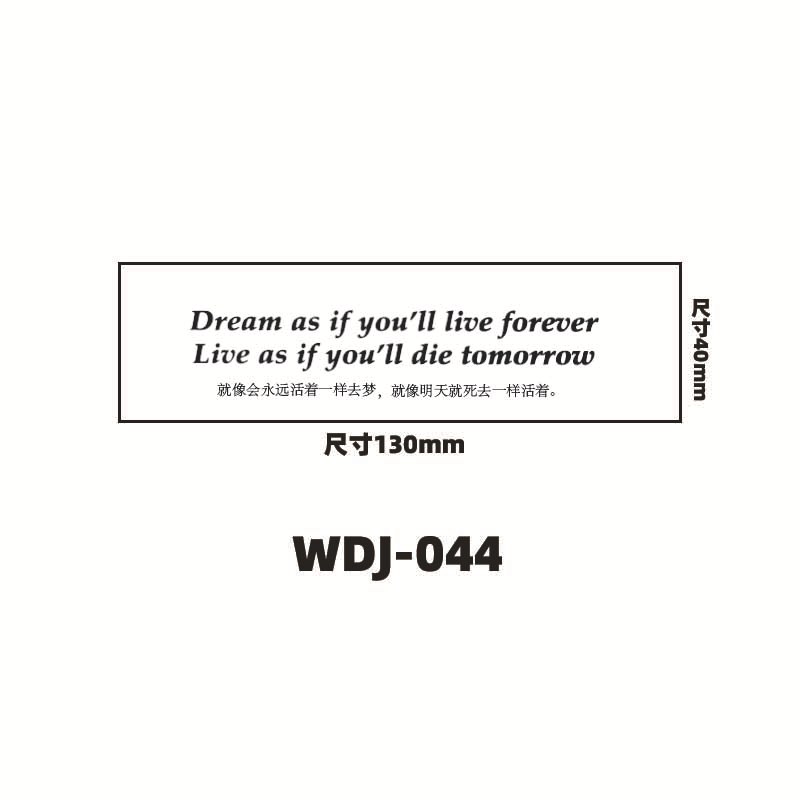 Jugo de hierbas pegatinas de tatuaje letras inglesas pegatinas de tatuaje de clavícula de la mano de espalda alta sensación impermeable a prueba de sudor semipermanente