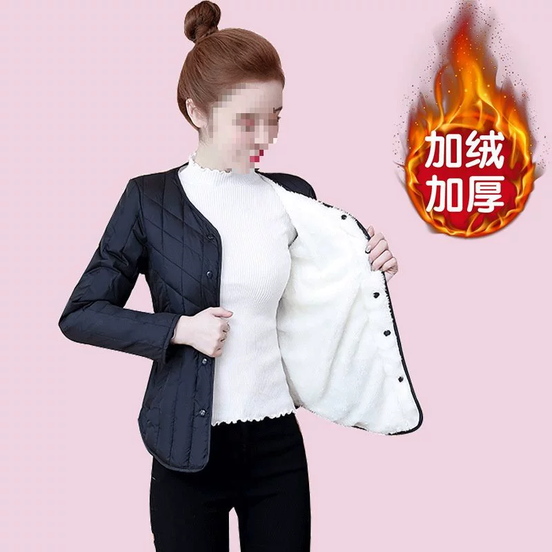 Warm short liner, demi-season down jacket with down