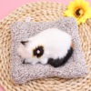 Bamboo charcoal cushion will be called ornaments to imitate the hairy cat sleeping, which will make a sound active carbon cushion cute pet decoration