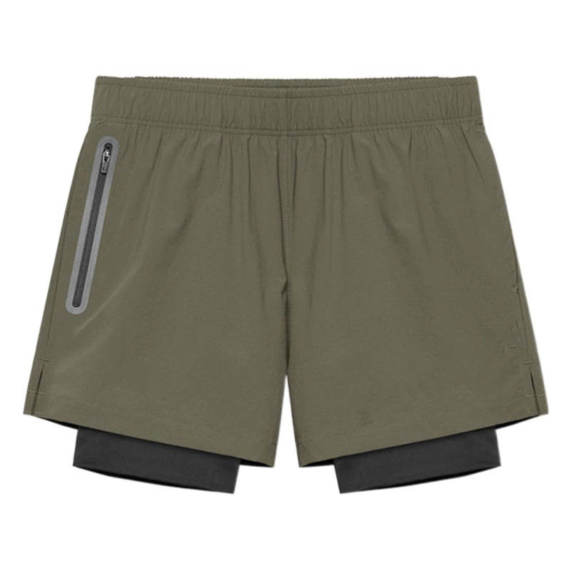 Мужские шорты в американском стиле с эластичными короткими рукавами и шортами, подходят для фитнеса, спорта, летнего бега, быстросохнущие, универсальные для взрослых, имитация двухслойной одежды.