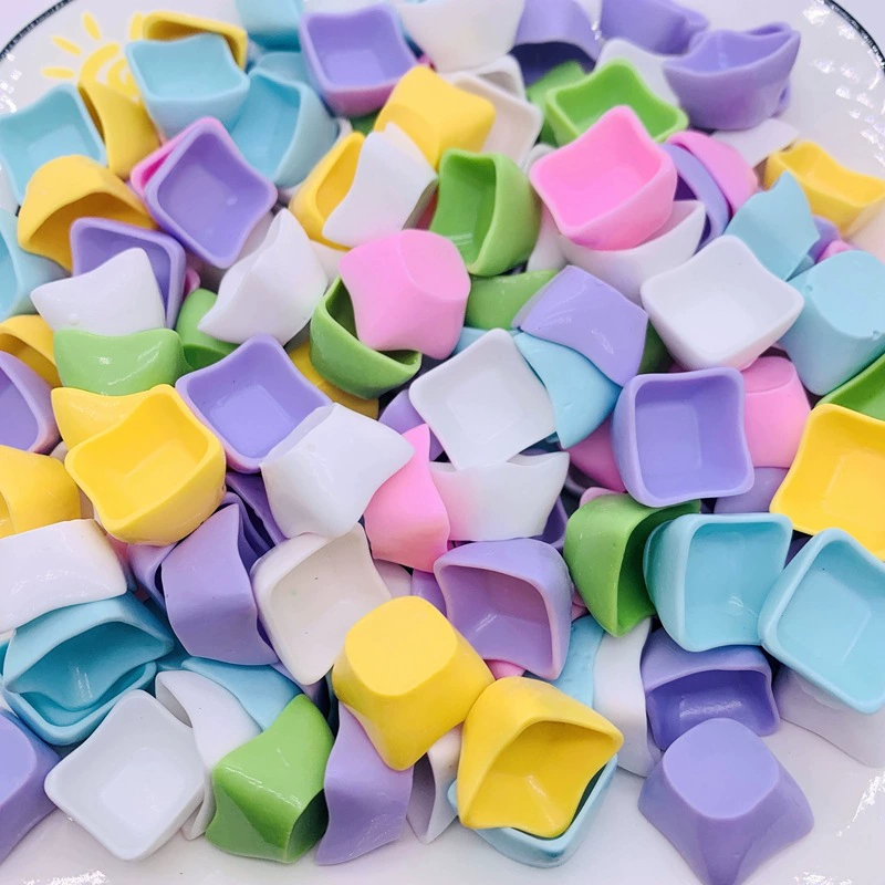 Микроскопические стерео мульти-цветные квадратные фруктовые блюда из смолы