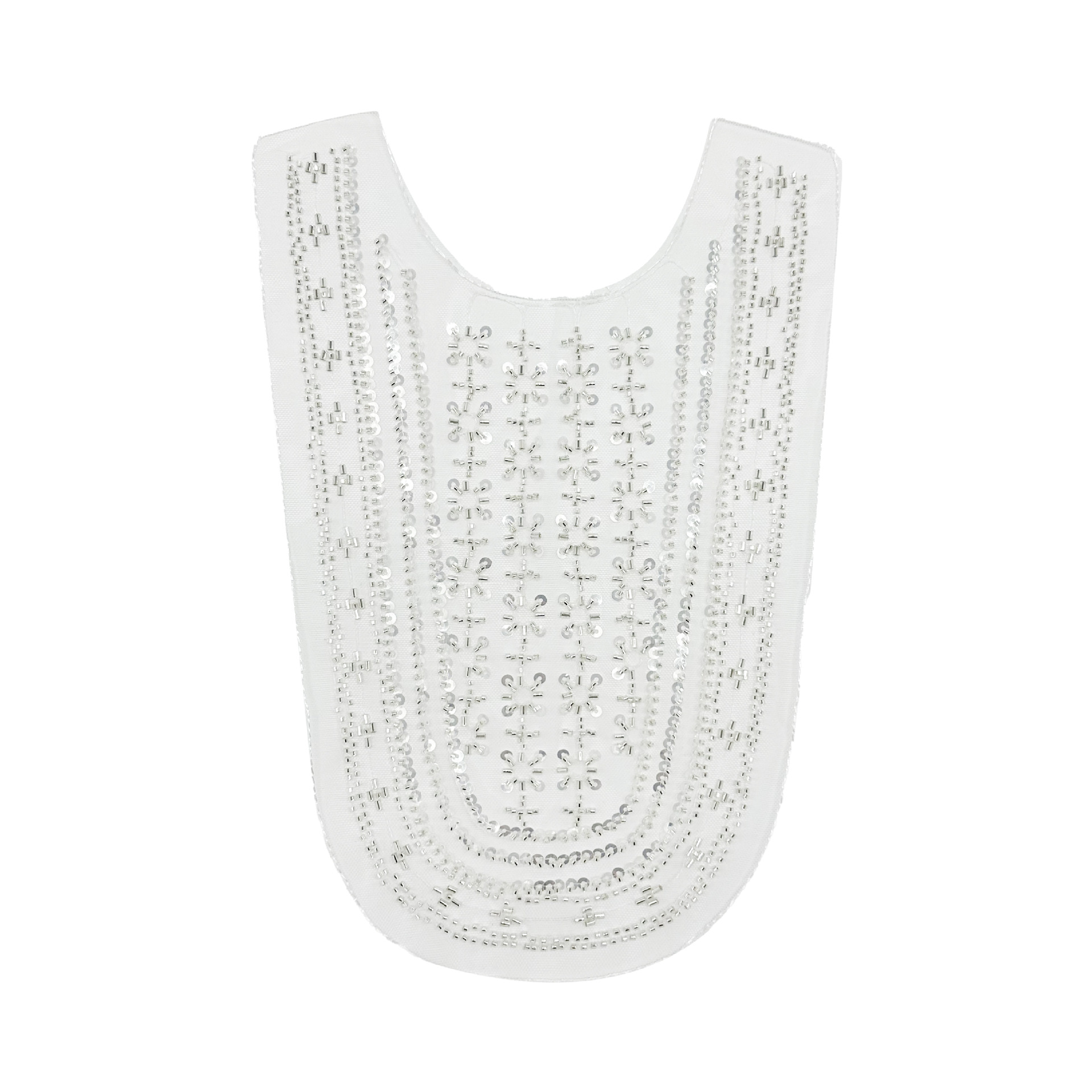 Accesorios de ropa clásica de collar de encaje de malla transparente de sequilla vestido encaje de temperamento universal accesorios decoración image 9