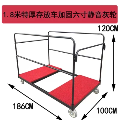 Cart, Transport Trolley, Storage Avtomobil fırlanan platformaları - extra-thick-18m-round-table-cart-6inch-large-wheels