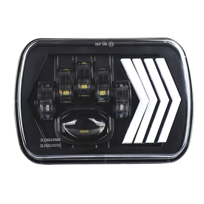Truck 7inch Square Turn Signal Lights Ön faralar - 7inch-square-right-4-arrows-1