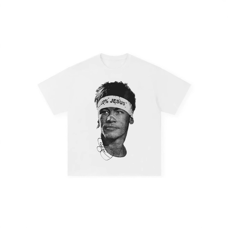 Cross-Border 2025 Popular Cristiano Ronaldo Ronaldo Neymar American Street T-Shirt