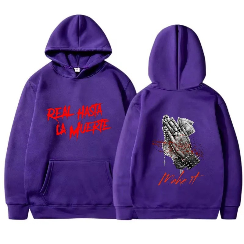 Rapper Anuel AA Men's Hoodie Men's and Women's Fashion Simpl