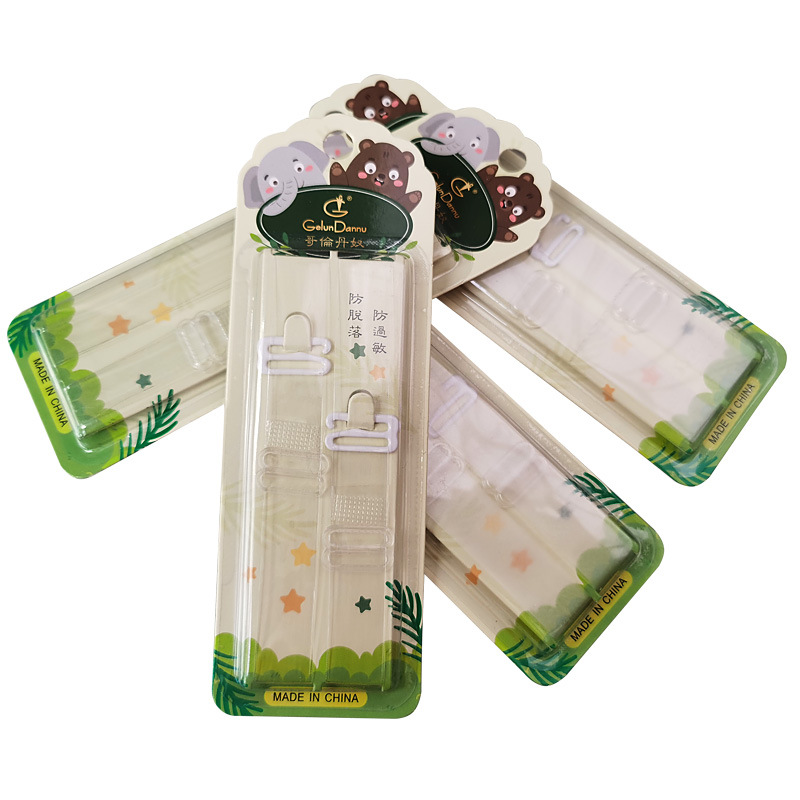 Premium Blister Packaging Bra Set with Transparent Shoulder Straps, Non-Slip Invisible Bra Straps for Women and Girls, Off-the-Shoulder