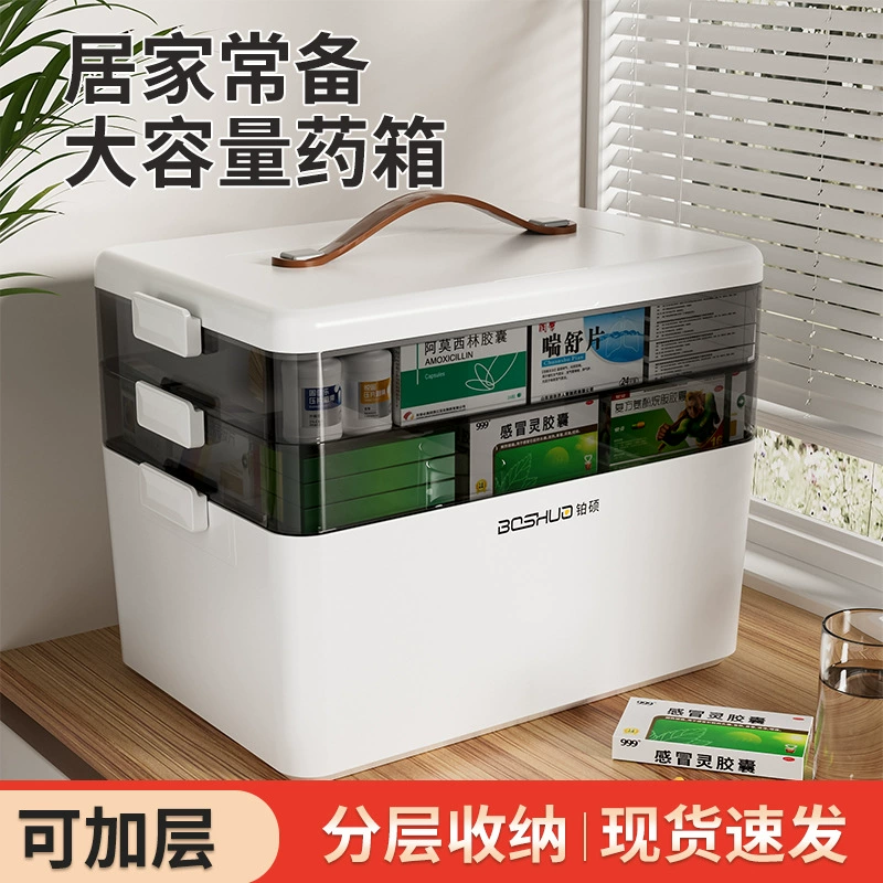 Прямые поставки с завода: портативный двухслойный медицинский кейс для домашнего использования, многослойный органайзер для лекарств, аптечка первой помощи.