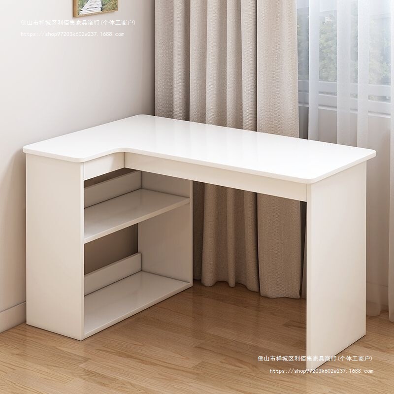 Solid Wood Simple Desk Corner Desktop Bookshelf Integrated Student Study Table Bedroom Writing Computer Table Home Desk