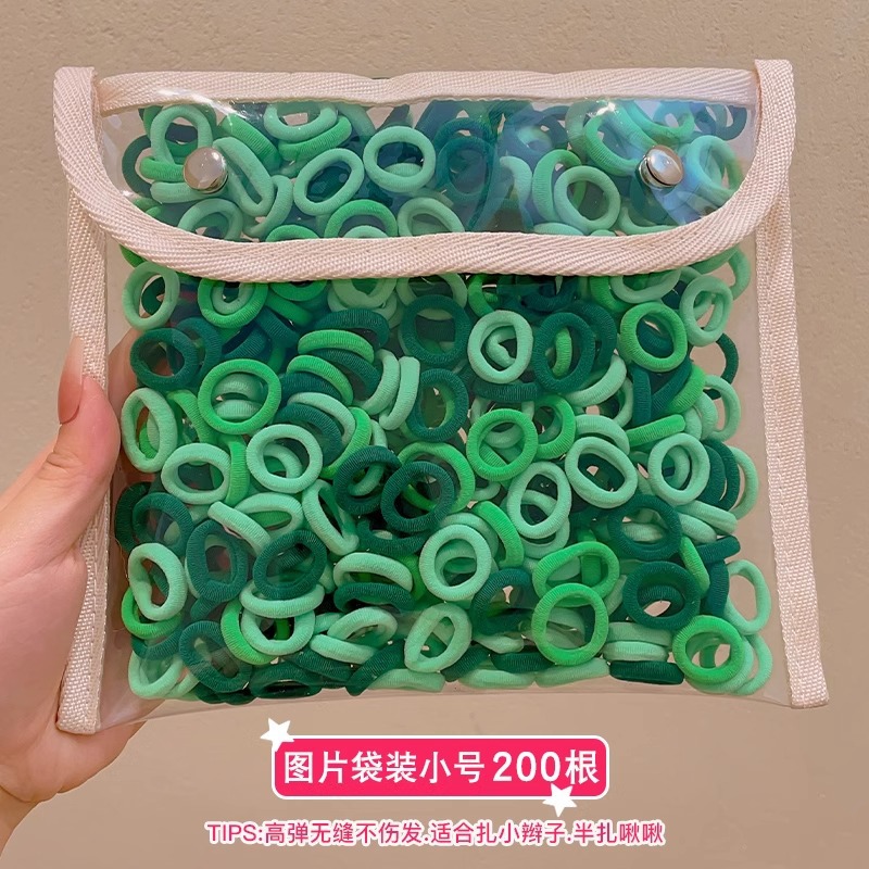 Anillo de cabello de color para niños banda de goma de alta elasticidad cuerda de cabeza niñas no lastimas toalla de cabello anillo de cabello cuerda de goma adornamiento para el cabello