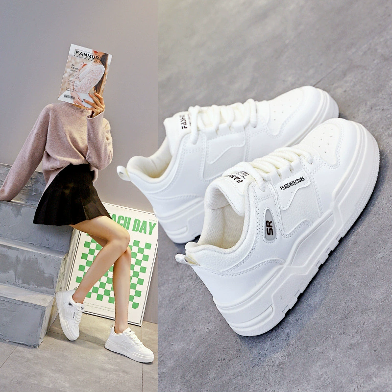 White shoes, footwear, universal sneakers, Korean style
