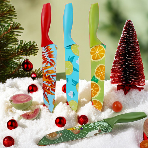 Cross-border foreign trade creative pattern fruit knife, kitchen cutting knife, fruit knife, household knife set wholesale