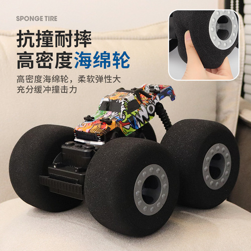 Meizhi sponge wheel remote control stunt car anti-collision and fall-resistant big-foot climbing car children's electric remote control car boy toy