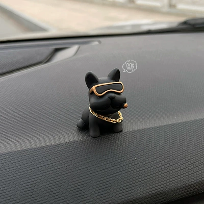 Nömrəli dayanma kartı, Temporary Parking Phone Number - french-bulldog-ornament-black-comes-with-traceless-glue