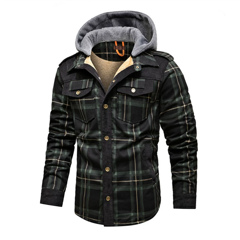 Jacket, Japanese‑style cotton, increased thickness, hooded casual, sizes XS–XXXXL