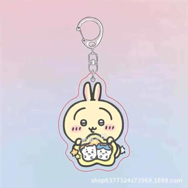 ちいかわ痛包 ウサギ小八吉 イブンキーホルダー アクリルキーホルダー 漫画風癒し系人気商品|undefined