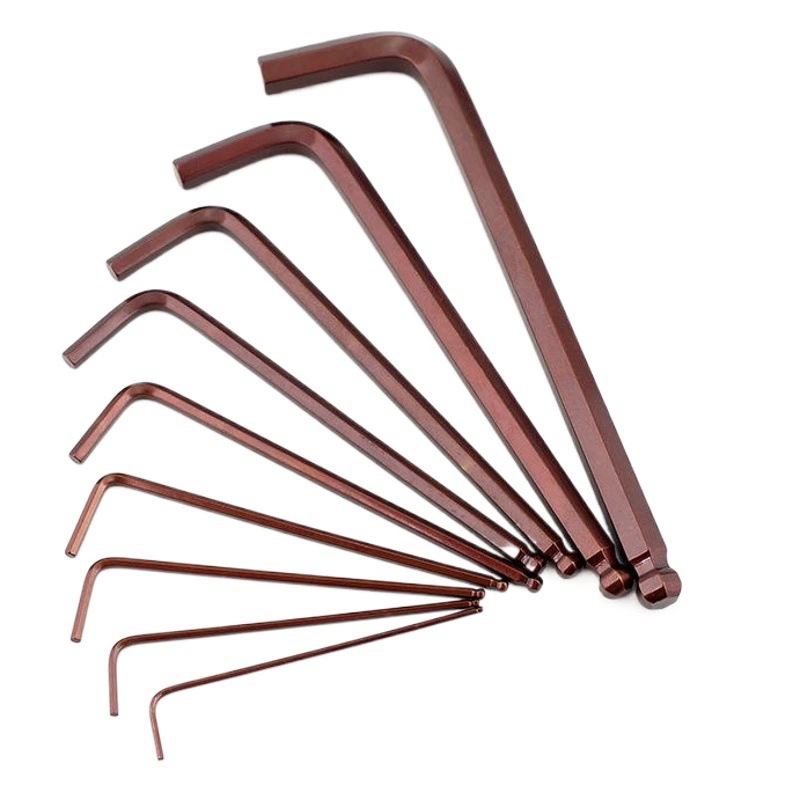 Шестигранный гаечный ключ из золотой резьбы, особенно жесткий S2 из легированной стали, шестигранный гаечный ключ, шестигранный отвертка L-образный гаечный ключ, шариковая головка