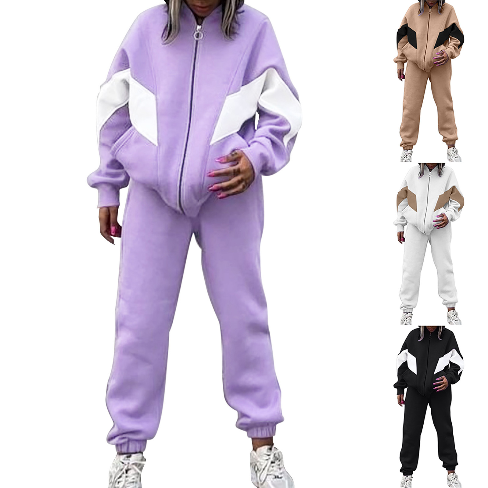 Women's Tracksuit Set Casual Loose Two Piece Spring Autumn Outfit_voghion.com