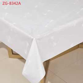 家用酒店用PVC烫金珠光台布防水免洗欧式茶几圆桌长方形桌布