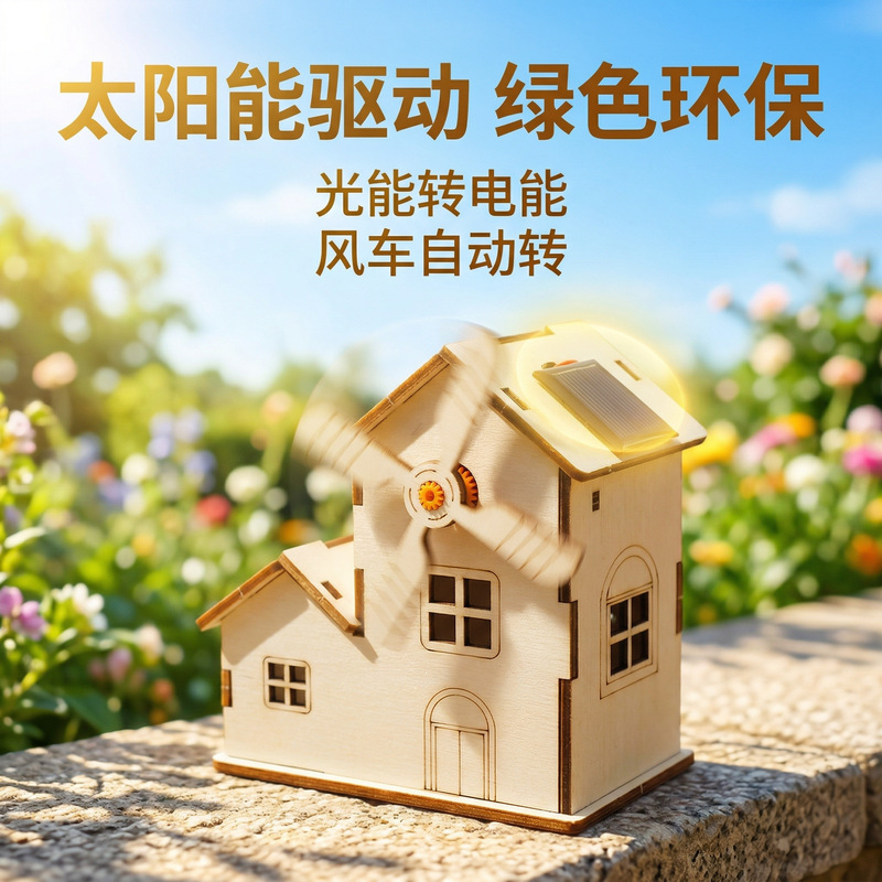 Children's Science Experiment Small Kit Solar-Powered House DIY Handmade Science and Technology Small Crafts Science and Education Material Package Wholesale Children's Science Experiment Small Kit Solar-Powered House DIY Handmade Science and Technology Small Crafts Science and Education Material Package Wholesale