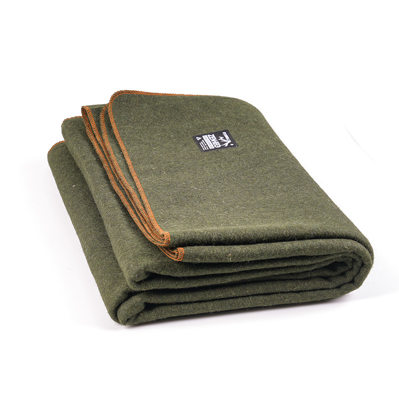 ZENHEO卓赫高毛含有量ウール毛布屋外キャンプピクニック厚い保温マット毛布ストールは水洗いできる