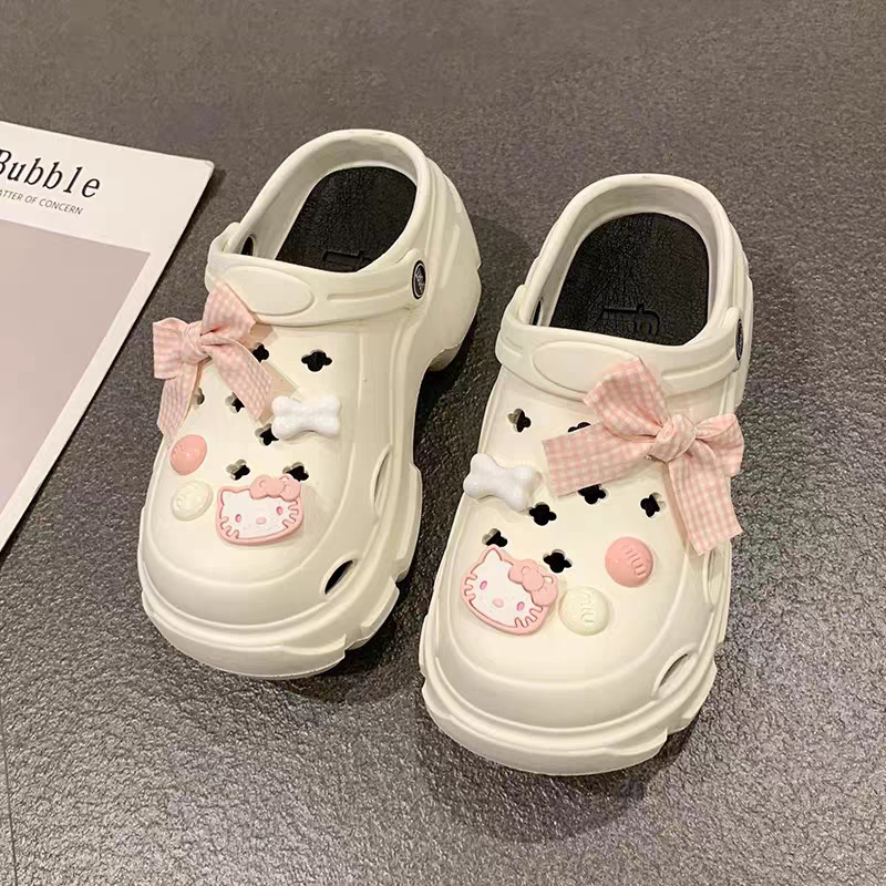 【可拆卸】足弓支撑夏季小清新eva厚底外穿减龄百搭防滑洞洞鞋女|undefined