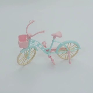 跨境儿童过家家玩具迷你微缩脚踏自行车塑料仿真儿童玩具配件模型